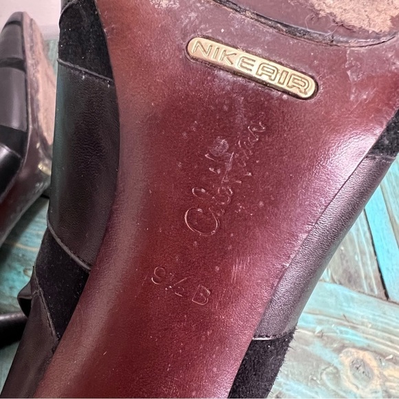 Cole Haan Nike Air Black Sawyer Air Short Heeled Boot Size 9.5 High Heel Classic - Picture 9 of 13